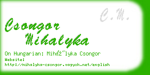 csongor mihalyka business card